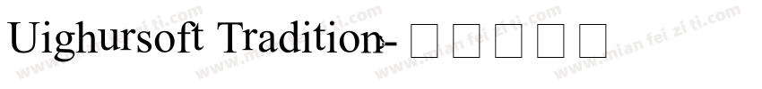 Uighursoft Tradition字体转换